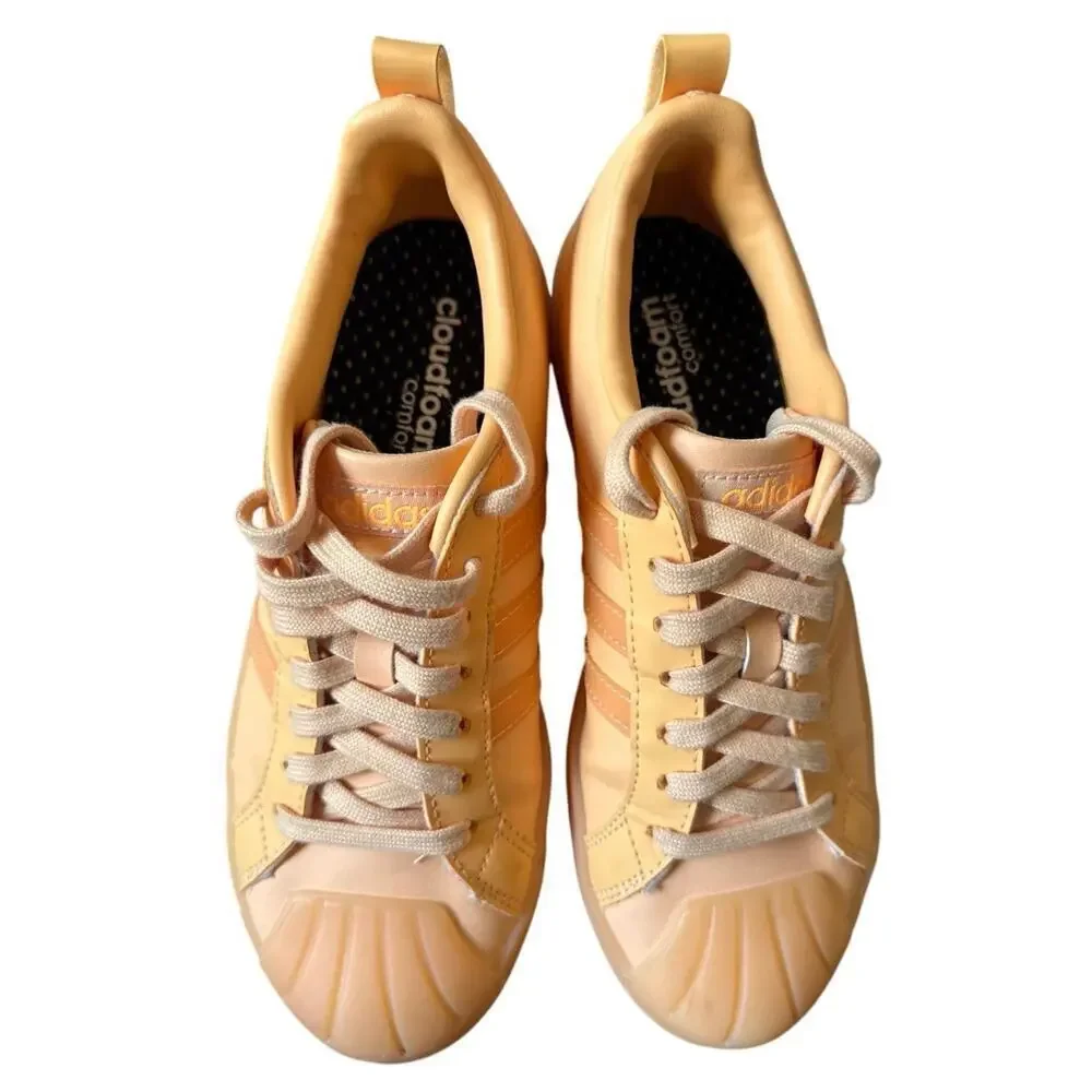 Adidas Streetcheck Sneaker - Women's Size 7 Orange Leather  Casual EUC